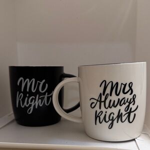 Mrs Always Right & Mr Right mug set